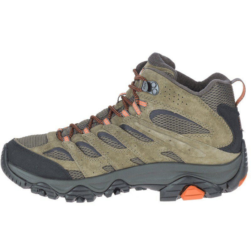 MERRELL MOAB 3 MID GTX 經典戶外中筒健行鞋 ML035791【野外營】男 橄欖綠/橘 登山鞋 2