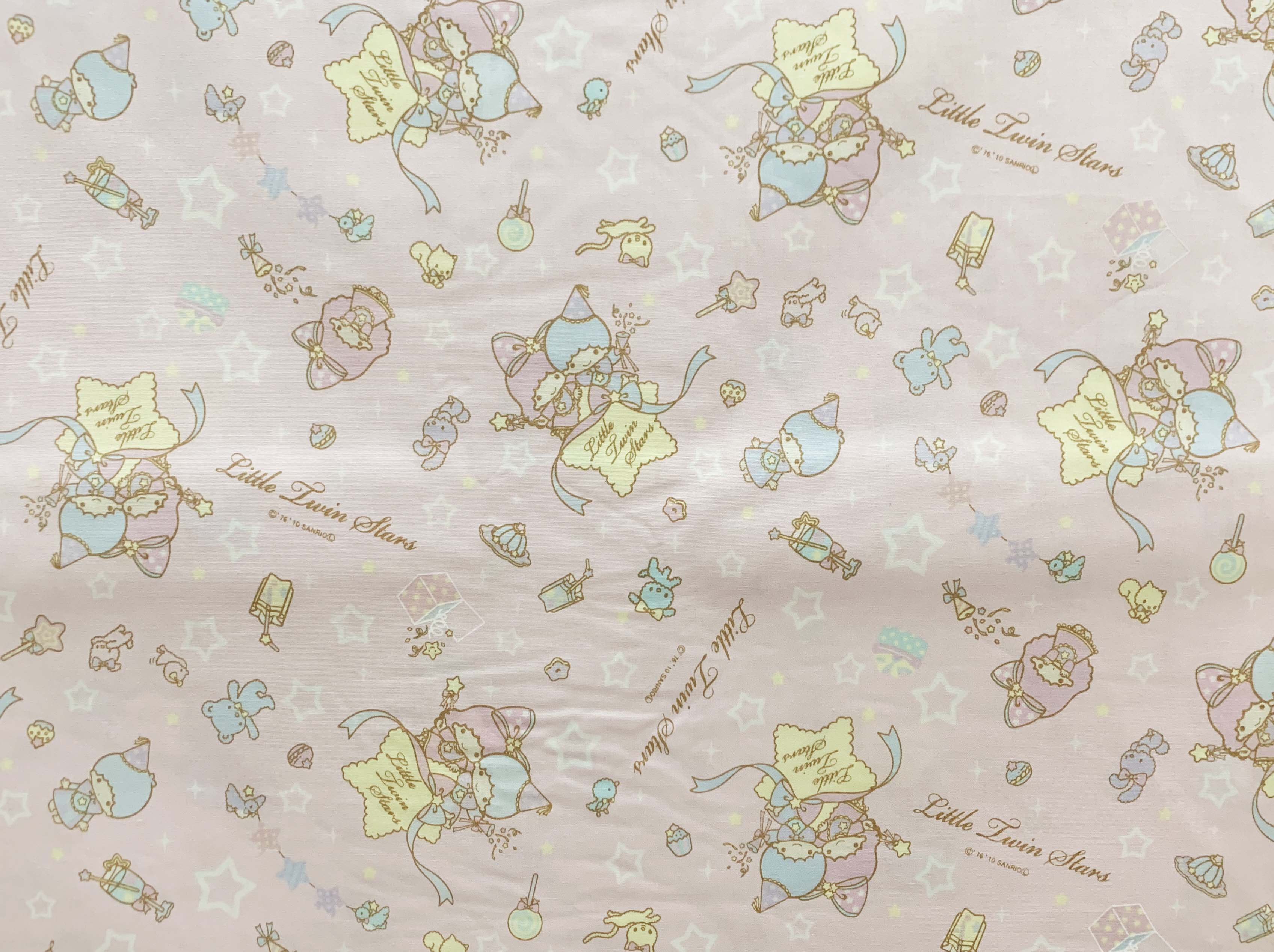 【震撼精品百貨】Little Twin Stars KiKi&LaLa_雙子星小天使~日本三麗鷗雙子星正版布料55X100CM-星星*56607