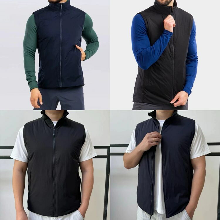 秋冬Atom LT Vest男士棉馬甲60克黑棉 輕量保暖 面料彈力舒適