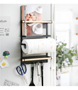 日式山崎同款冰箱磁吸置物架壁掛架紙巾架收納架冰箱側收納掛鉤
