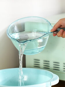摔不破水勺廚房舀水瓢家用加厚長柄塑料多用途大號創意加深水舀子
