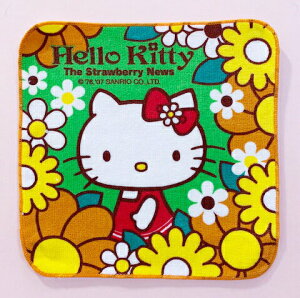 【震撼精品百貨】Hello Kitty 凱蒂貓 三麗鷗KITTY 日本手帕/方巾-橘花#18028 震撼日式精品百貨