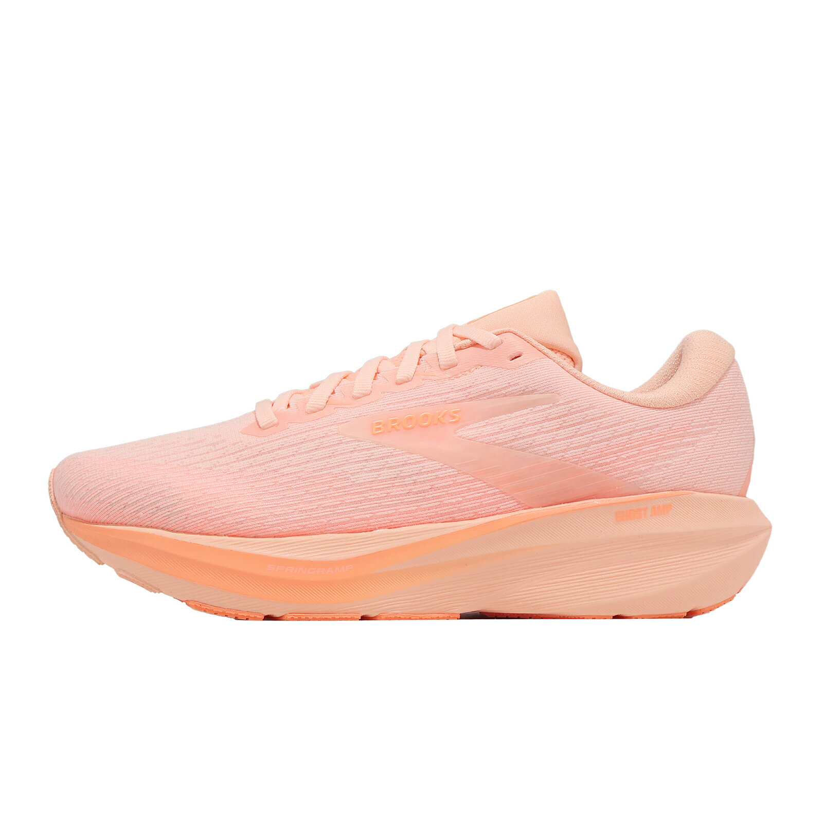 Brooks 慢跑鞋 Ghost Amp 女鞋 橘 厚底 回彈 氮氣中底 1204861B612