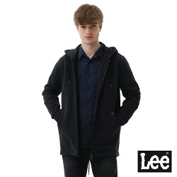 Lee 連帽開襟外套-男款-黑色