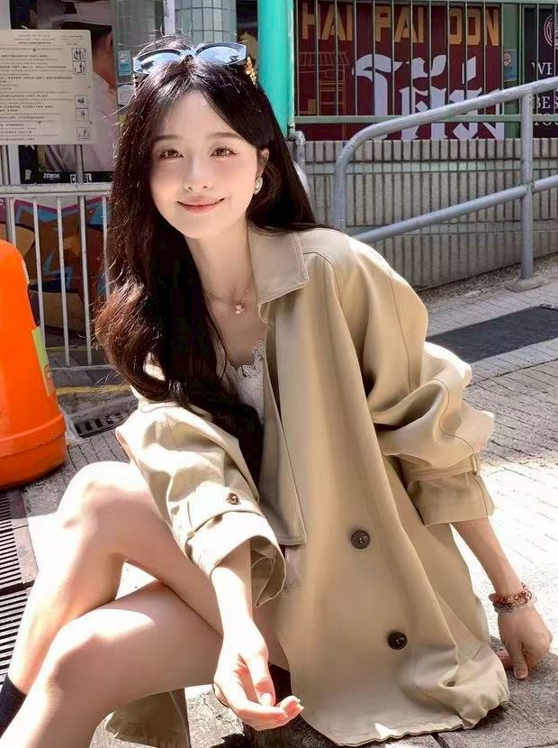 寬鬆廓形斜紋風衣外套-2色  【B393260】