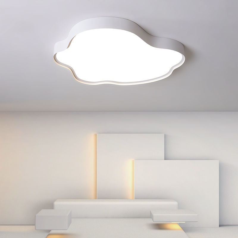創意個性極簡云朵臥室燈吸頂燈2022年新款北歐兒童燈房間燈飾網紅