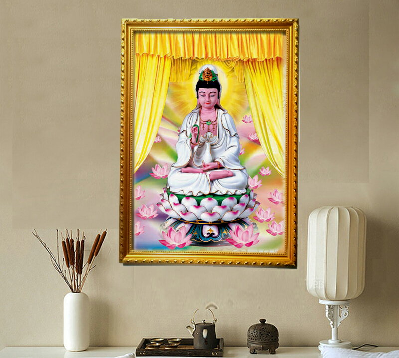 【美品】観世音菩薩 掛軸 仙涯　約181✕54cm 共箱付 美品】観世音菩薩 掛軸 仙涯 約181✕54cm 共箱付 聖観世音