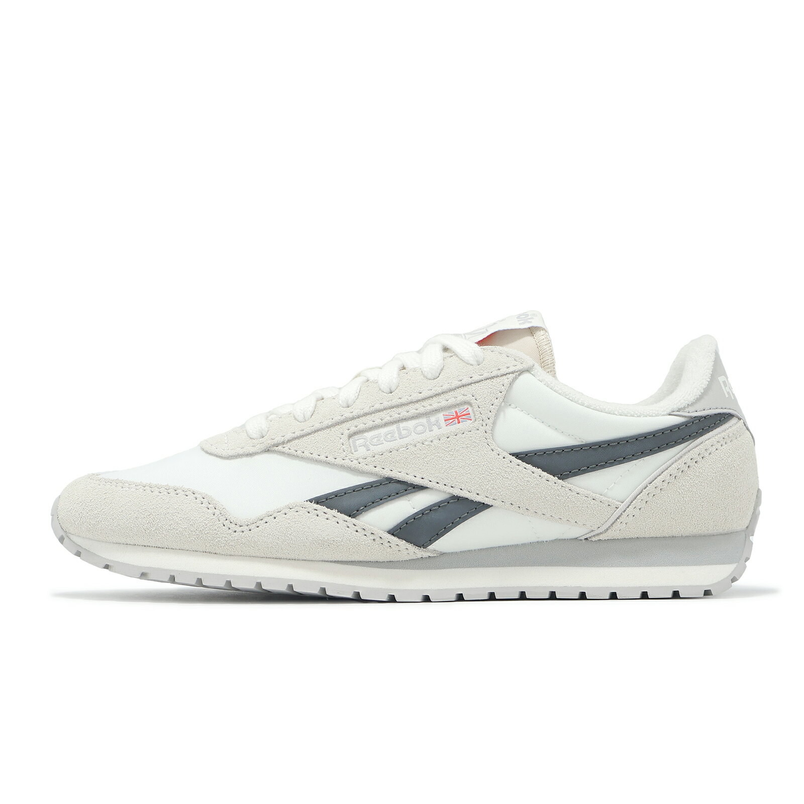 Reebok 休閒鞋 Classic AZ 女鞋 米白 灰 麂皮 尼龍 拼接 復古 100208830