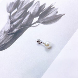 珍珠轉珠醫療鋼單支耳環(BPE20)