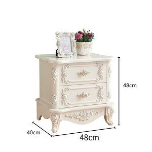 歐式床頭柜白色簡約現代韓式臥室木質床頭柜烤漆特價包郵儲物收納 全館免運