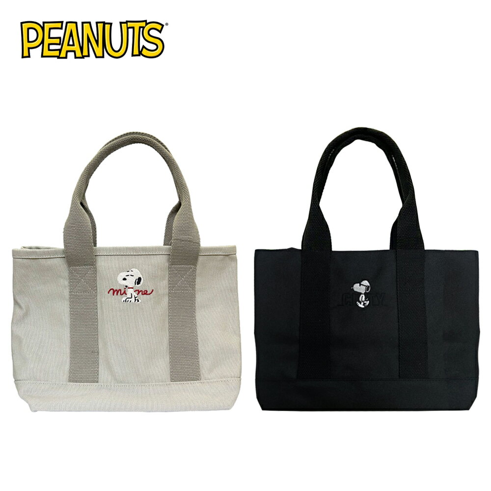 【日本正版】史努比 帆布 多功能手提袋 多隔層手提袋 小托特包 手提包 外出提袋 Snoopy PEANUTS