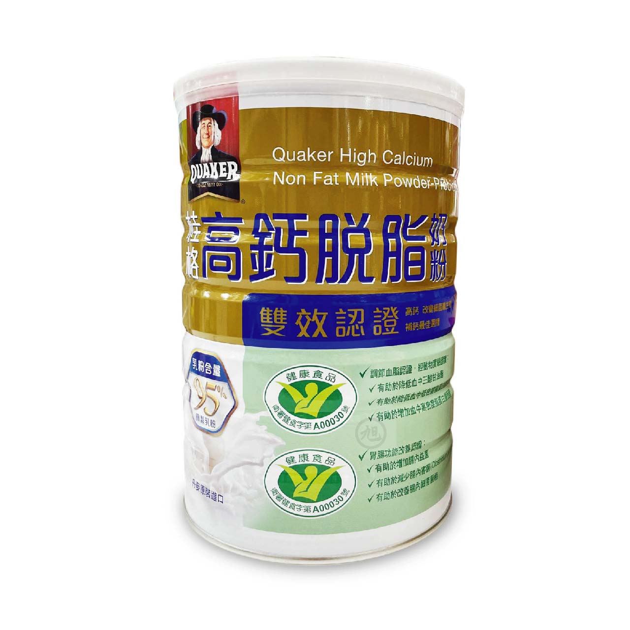 桂格 高鈣脫脂 雙認證奶粉(750g/小罐、1500g/大罐）運送過程中難免凹罐，售出後不退換 *健人館*