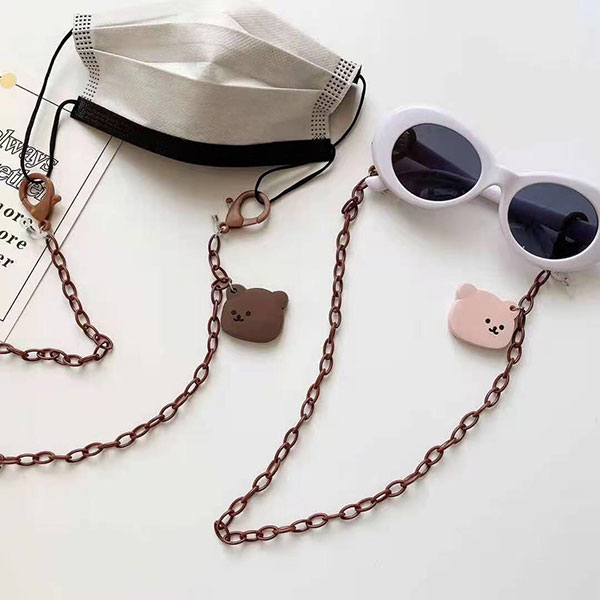 ANNAS 韓國 熊熊 口罩鍊 口罩防丟掛鍊 口罩掛繩 口罩 防掉鍊 防疫小物 護目鏡 防疫面罩 可愛 網紅 小熊 5