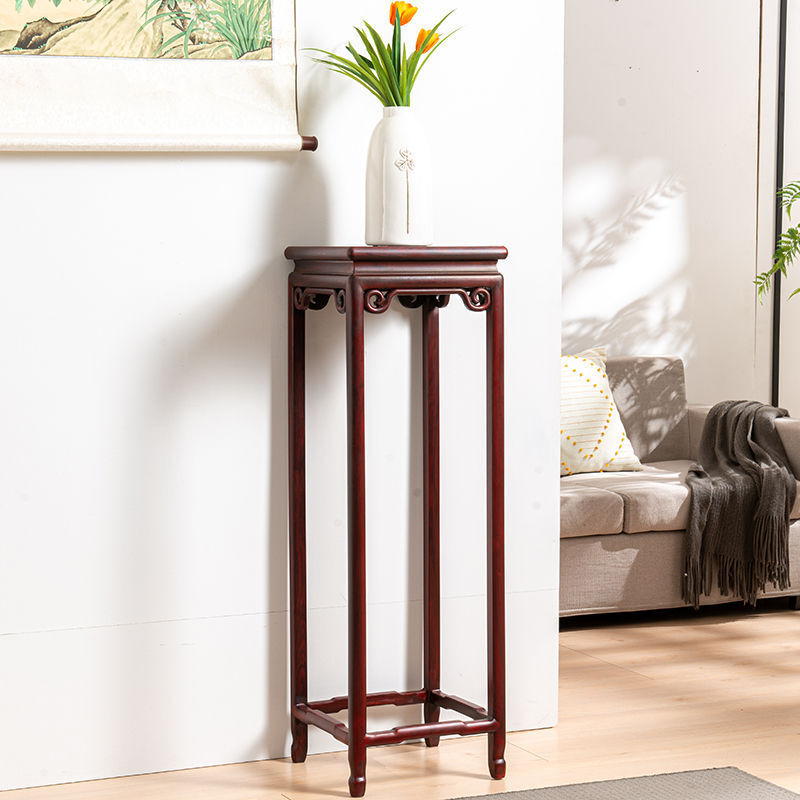 紅木花架客廳落地式室內家用中式仿古非洲酸枝置屋架傳統手工花幾