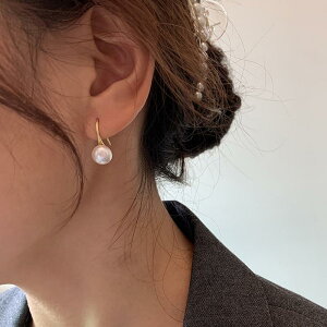 珍珠水滴百搭耳鉤韓國小眾設計氣質耳環時尚網紅同款簡約潮耳飾女