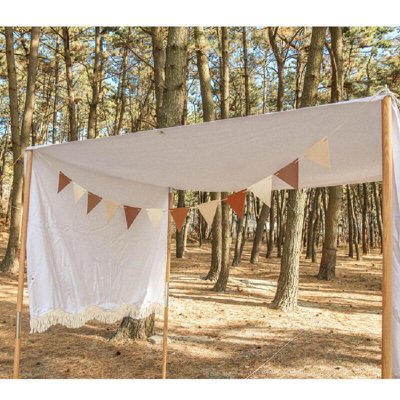 露營帳篷天幕裝飾品三角營地小旗子戶外氛圍旗幟裝備用品配件彩旗
