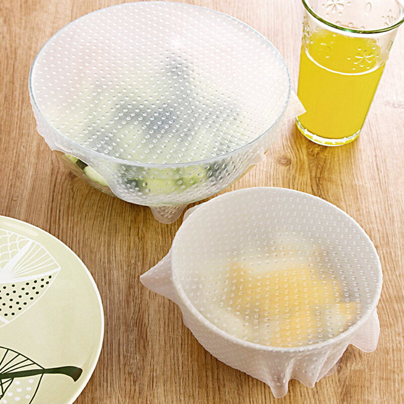 杜博爾食品級硅膠保鮮膜可反復使用廚房微波爐冰箱保鮮密封蓋碗蓋1入