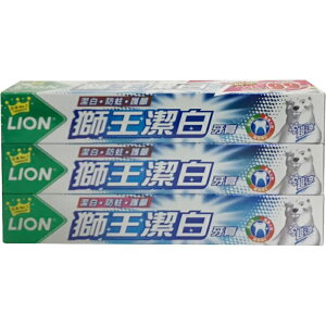 獅王 潔白超涼牙膏(200g*3支/組) [大買家]