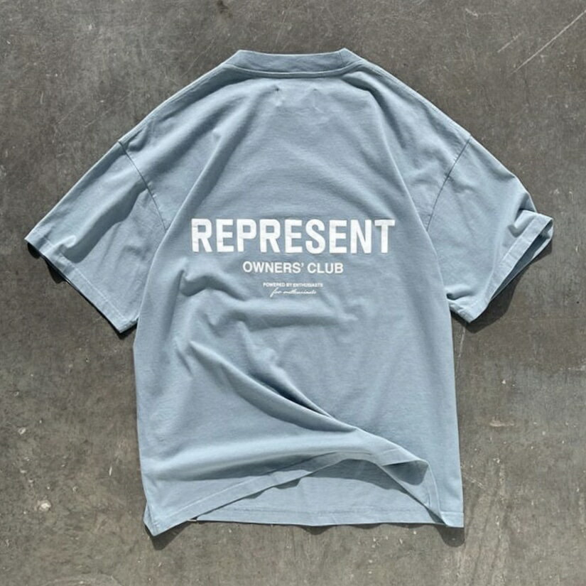 ()Reprensen Owner's Club Print Tee字母廓形美式小領口短袖