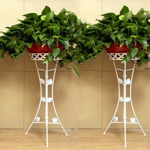 【花架】買一送一歐式加厚鐵藝花架多層客廳落地陽臺折疊花架綠蘿花架子