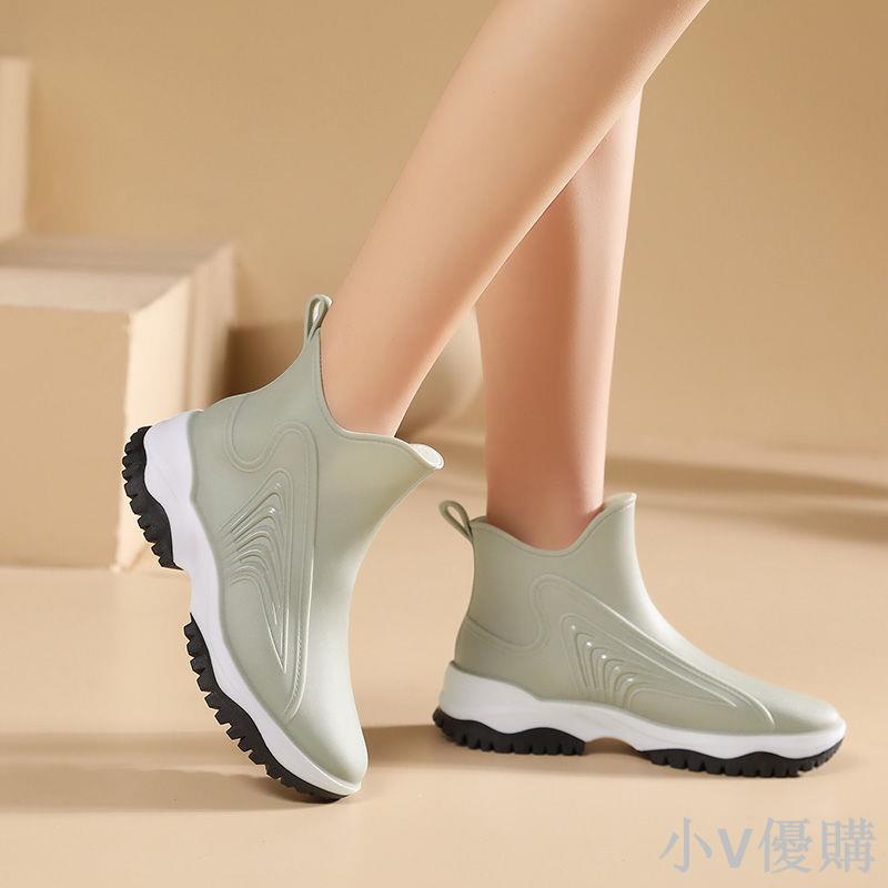2024新款日系高檔雨鞋女百搭防滑防水時尚短筒水鞋加厚雨靴膠鞋女