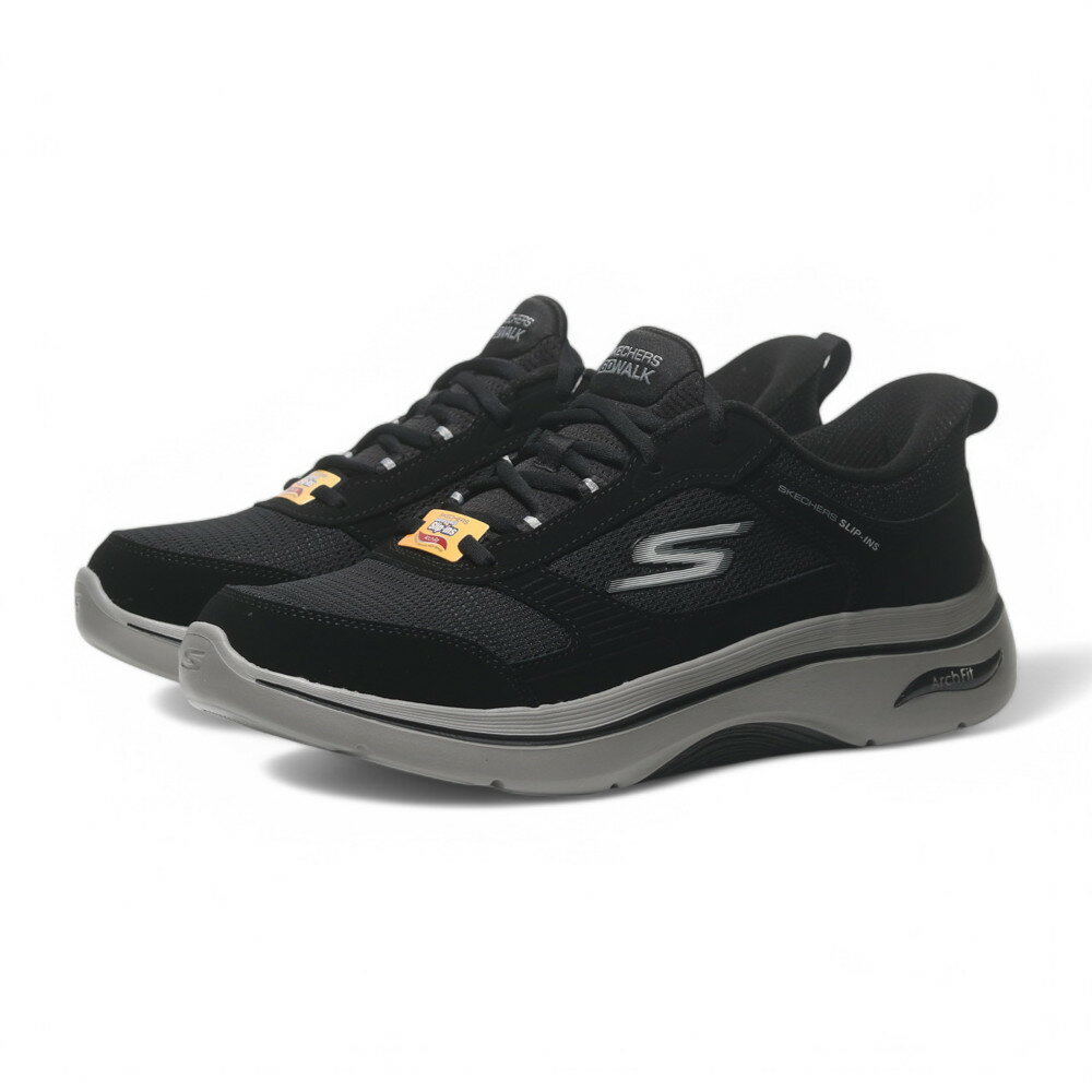 【滿千折百】SKECHERS 休閒鞋 GO WALK ARCH FIT 2.0 黑灰 瞬穿 健走鞋 男 216650BKGY