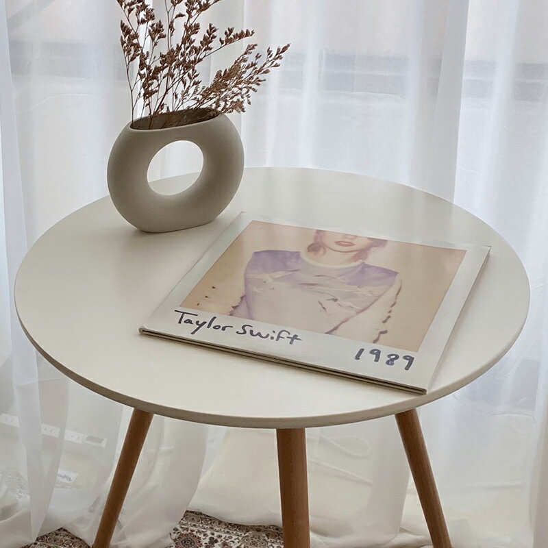 小圓桌子現代簡約創意臥室白色ins陽臺桌椅迷你北歐網紅拍照茶幾