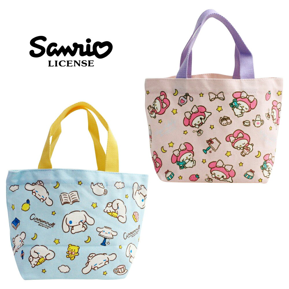 【日本正版】三麗鷗 帆布 手提袋 便當袋 午餐袋 美樂蒂 大耳狗 Sanrio