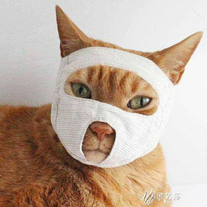 貓咪眼罩清潔美容洗澡用品貓寵物貓嘴套貓臉罩貓面罩防咬zgc 全館免運