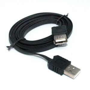 fujiei 超薄USB2.0傳輸延長線-A公對A母 2M(黑) 厚度僅1.35mm 耐燃材料不易延燒