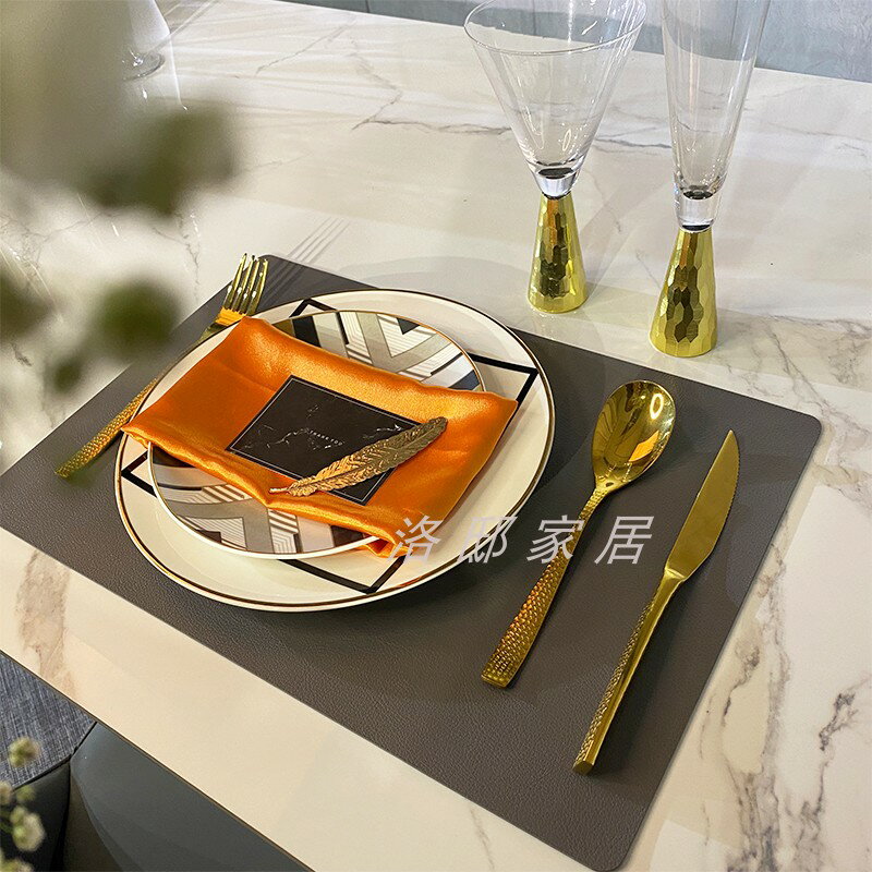 輕奢西餐餐具組合家用歐式高檔餐桌盤擺盤裝飾刀叉樣板間牛排盤子