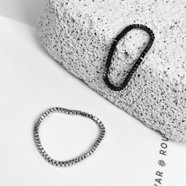 鋼戒 軟蛇鍊戒指【NC279】