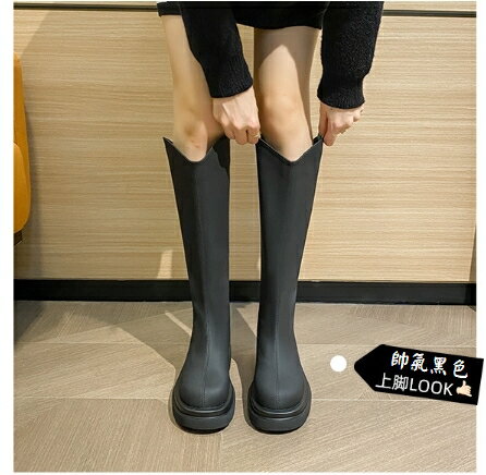 大尺碼女鞋 女神長腿款 長靴 長筒靴 馬靴 大尺碼長靴 35~42碼 長統靴 【櫻桃嚴選】 1