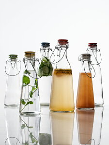 朵頤創意手提水瓶運動水瓶透明玻璃水杯便攜式密封水瓶單個隨手杯1入