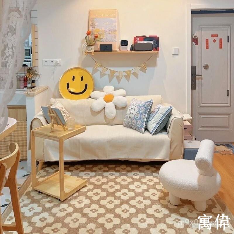 免運 破損補發懶人沙髮現代簡約小戶型客廳出租房公寓臥室雙人三人位可拆洗沙髮奶油風沙發 客廳沙發 小戶型沙發 出租房小沙發