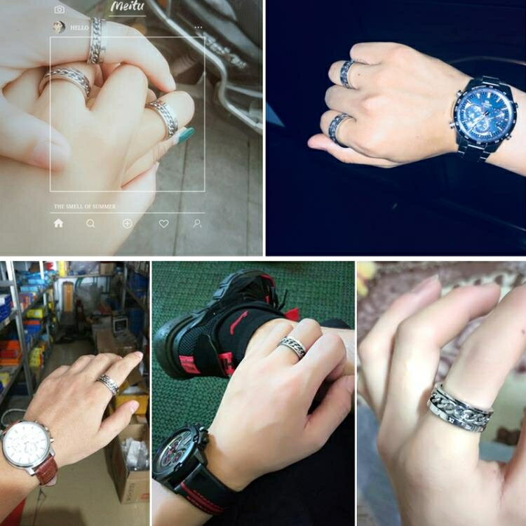 鈦鋼男士戒指 時尚韓版食指環個性