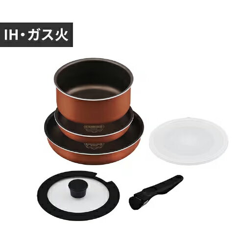 日本代購 IRIS OHYAMA 鑽石塗層 不沾鍋具 6件組 PDCI-T6S 平底鍋 湯鍋 玻璃蓋 保鮮蓋 電磁爐可用