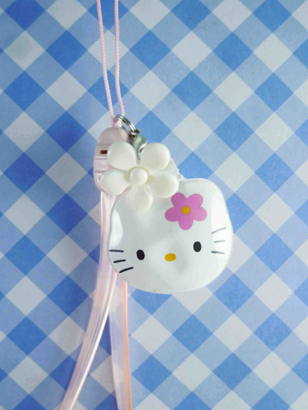 【震撼精品百貨】Hello Kitty 凱蒂貓 KITTY手機提帶-充氣粉頭 震撼日式精品百貨