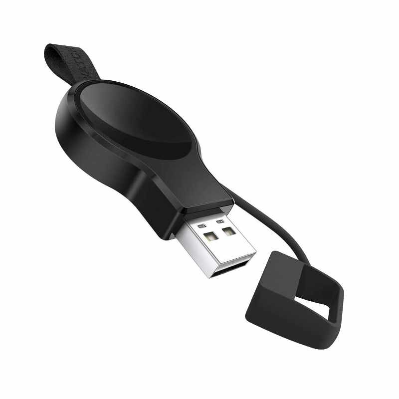 NEWDERY 磁吸USB充電器 適 Apple Watch 8 7 SE 6 5 4 3 2 黑/白 [2美國直購]