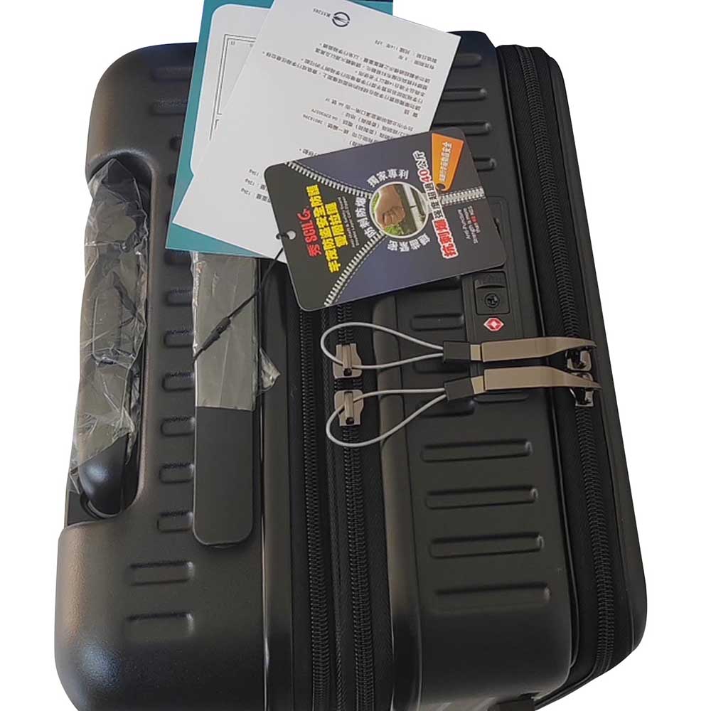 ~雪黛屋~BOTOLON 行李箱前開防爆加大拉鍊PC+ABS海關鎖360度飛機輪W272 5