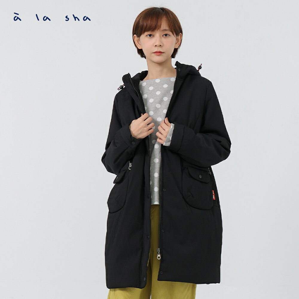 a la sha 澎澎雪人連帽鋪棉外套 1