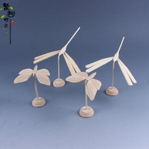 純手工制作工藝品平衡竹蜻蜓蝴蝶創意家居擺件裝飾品懷舊童年玩具
