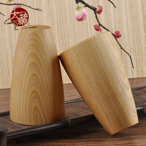 圖杉木精品手工杯 日式原木手工製作 漱口杯 木質水杯 實木杯子 木製餐具