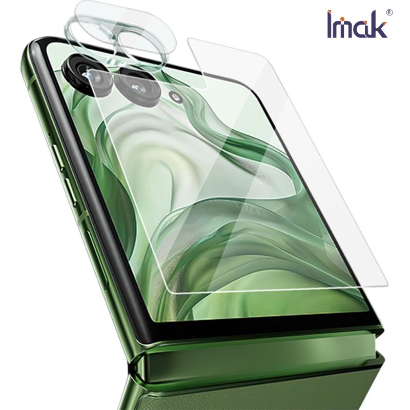 Imak Moto razr 50 Ultra 鏡頭玻璃貼(含玻璃外螢幕貼) 奈米吸附 鏡頭貼 鏡頭保護貼 鏡頭膜【愛瘋潮】