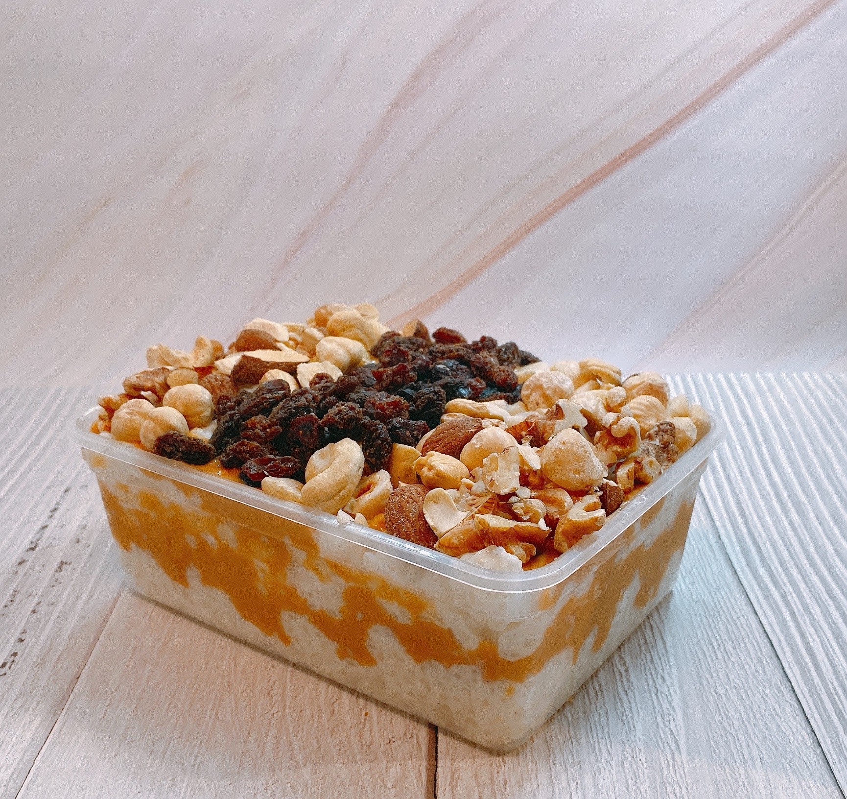 【營養滿點。0-99歲健康點心早餐】堅果莓果米布丁- 健康分享盒