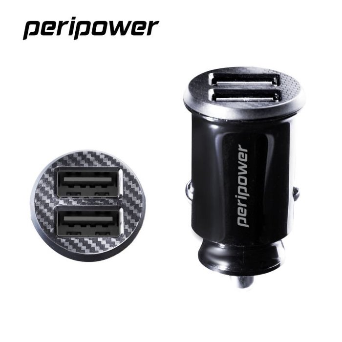 權世界@汽車用品 PeriPower 4.8A雙USB插座 點煙器電源插座擴充器車充 可同時2支手機或平板 PS-U18