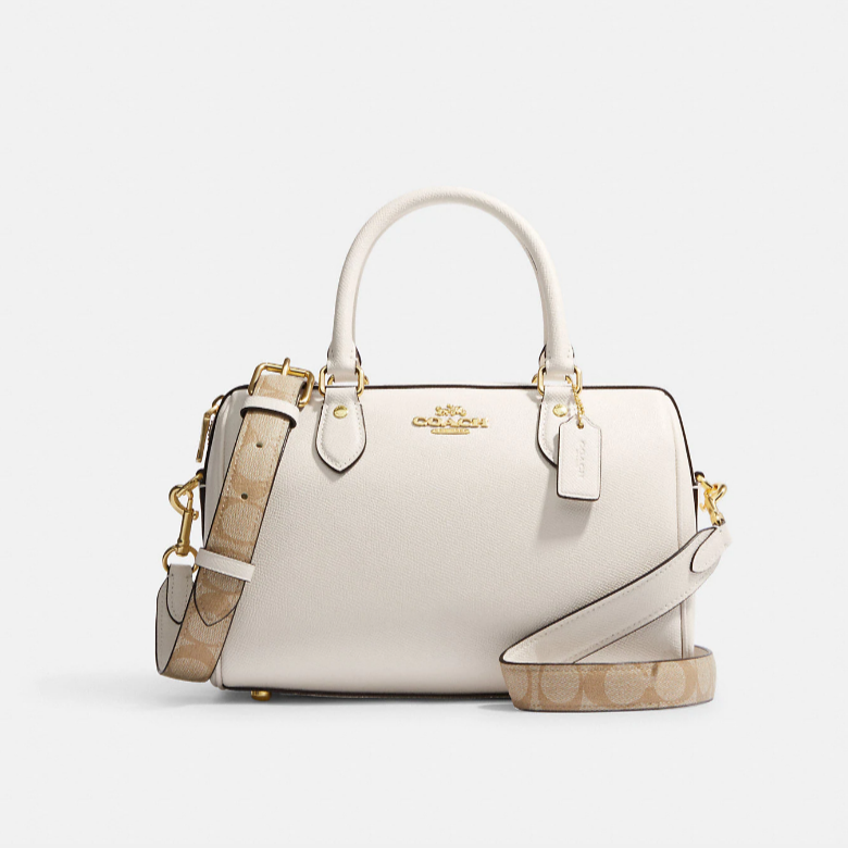 COACH Rowan Satchel With Signature Canvas Detail