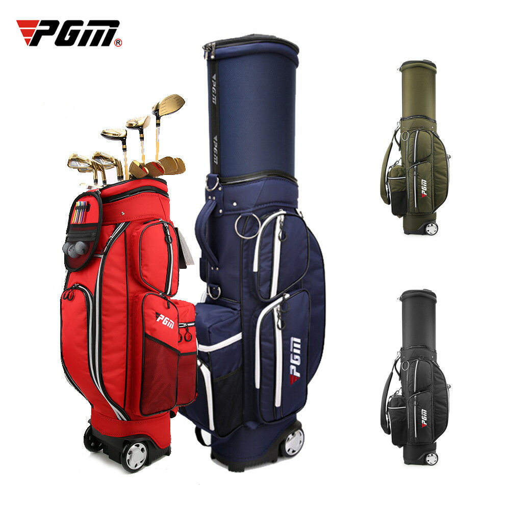 免運 高爾夫球包 GOLF BAG 輕便尼龍材質帶拖輪可伸縮球包批發 雙十一購物節