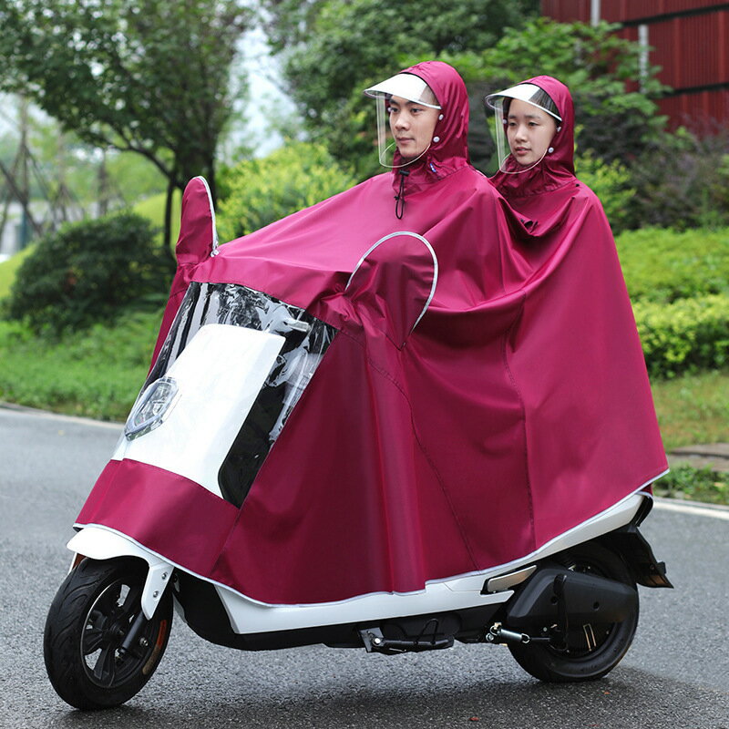電瓶車電動車加大加厚雨衣自行車雨衣摩托車雨衣雙人單人騎行雨衣 1