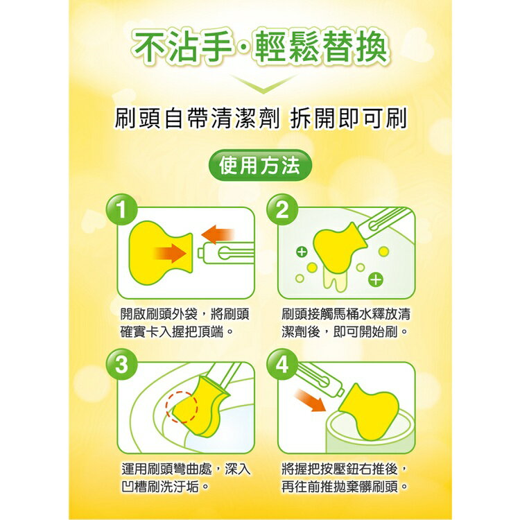 《 Chara 微百貨 》 3M 百利 替換式 馬桶刷 1柄2 刷頭 補充包 5刷頭 薰衣草 香檸 超強淨 香氛 4